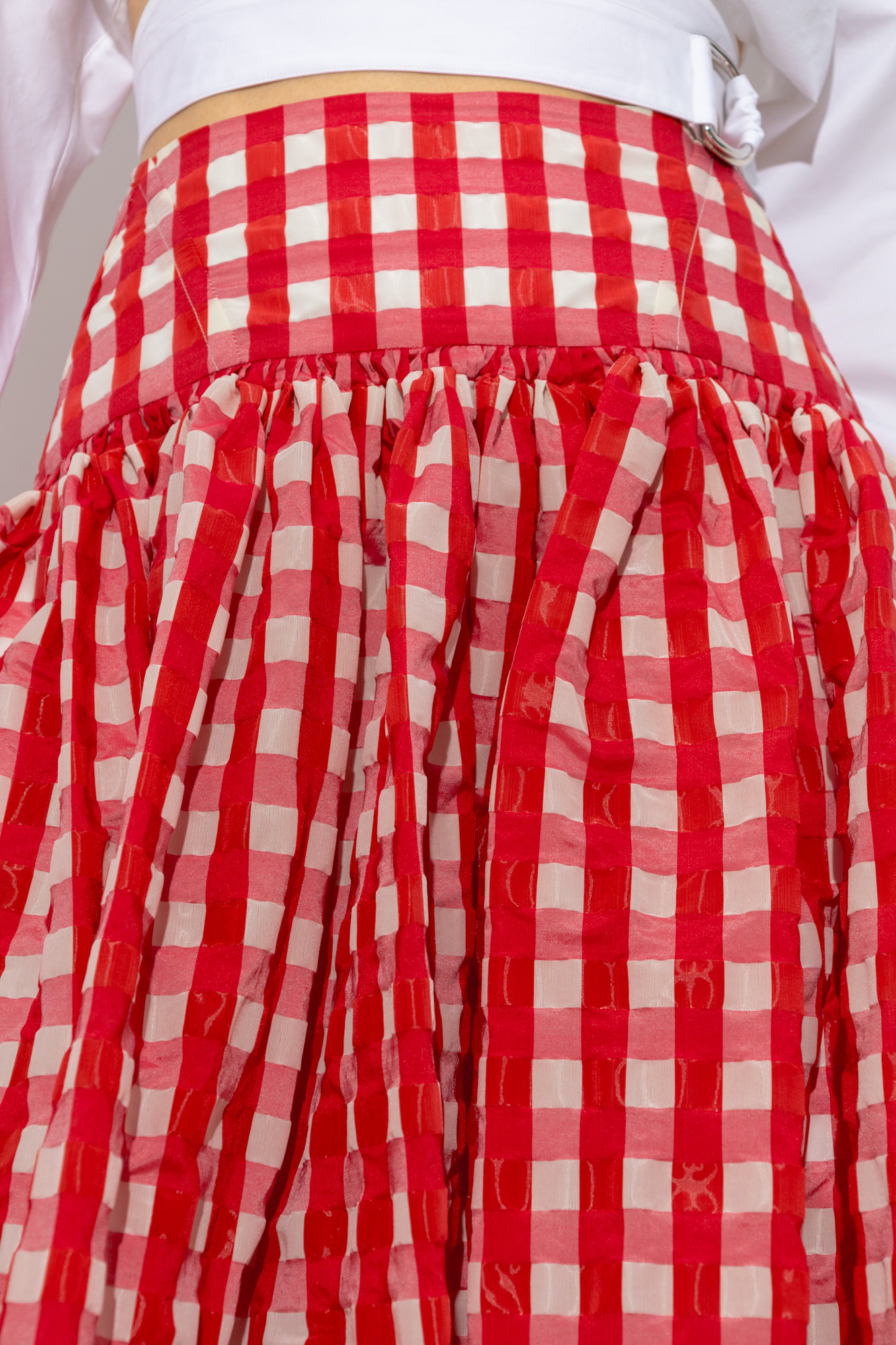 Red Checked skirt Alaïa - SchaferandweinerShops KR